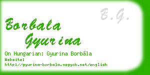 borbala gyurina business card