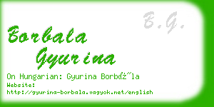 borbala gyurina business card